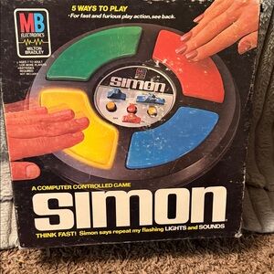 Simon Electronic Memory Game by Milton Bradley - Red, Green, Blue, Yellow